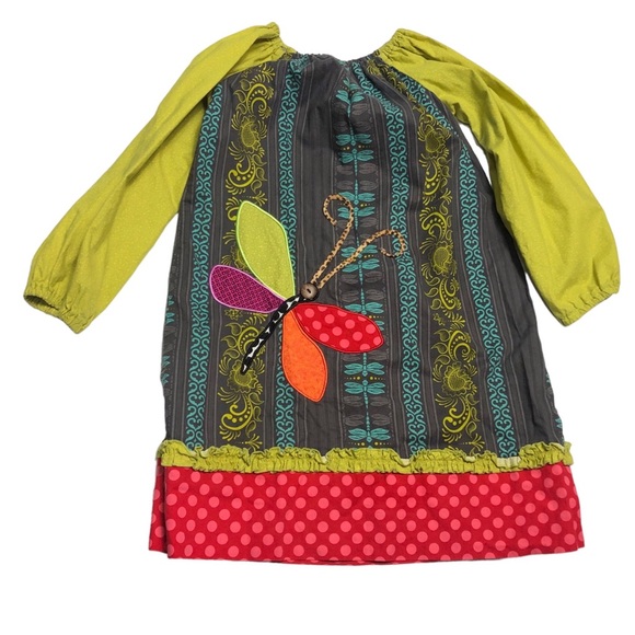 La Jenns Dragon fly dress girl’s size 7 - Picture 1 of 11